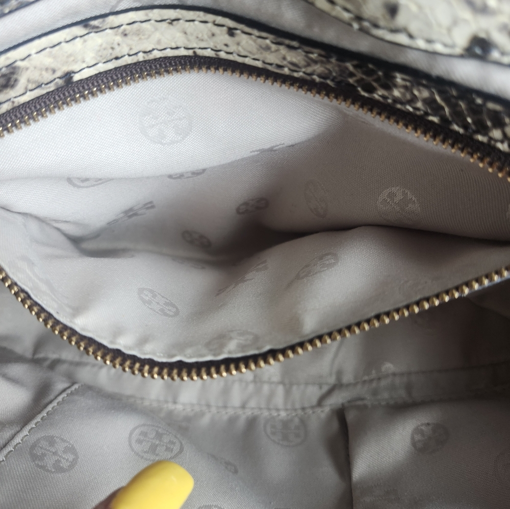 Tory Burch Elise Snake Skin Shoulder Bag - Picture 10 of 14